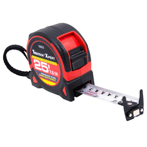 Tooltech Stainless steel Tape Measure 25ft (7.5m) x 1in Metric/Imperial Double Sided - Mississauga Hardware Centre Inc