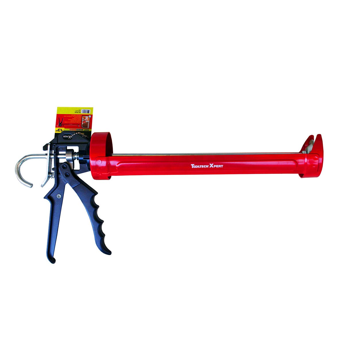 Tooltech Xpert 160007 - 20 Pro Rotating Cradle - Style Caulking Gun with Auto Flow Stop 13in Red - Mississauga Hardware Centre Inc