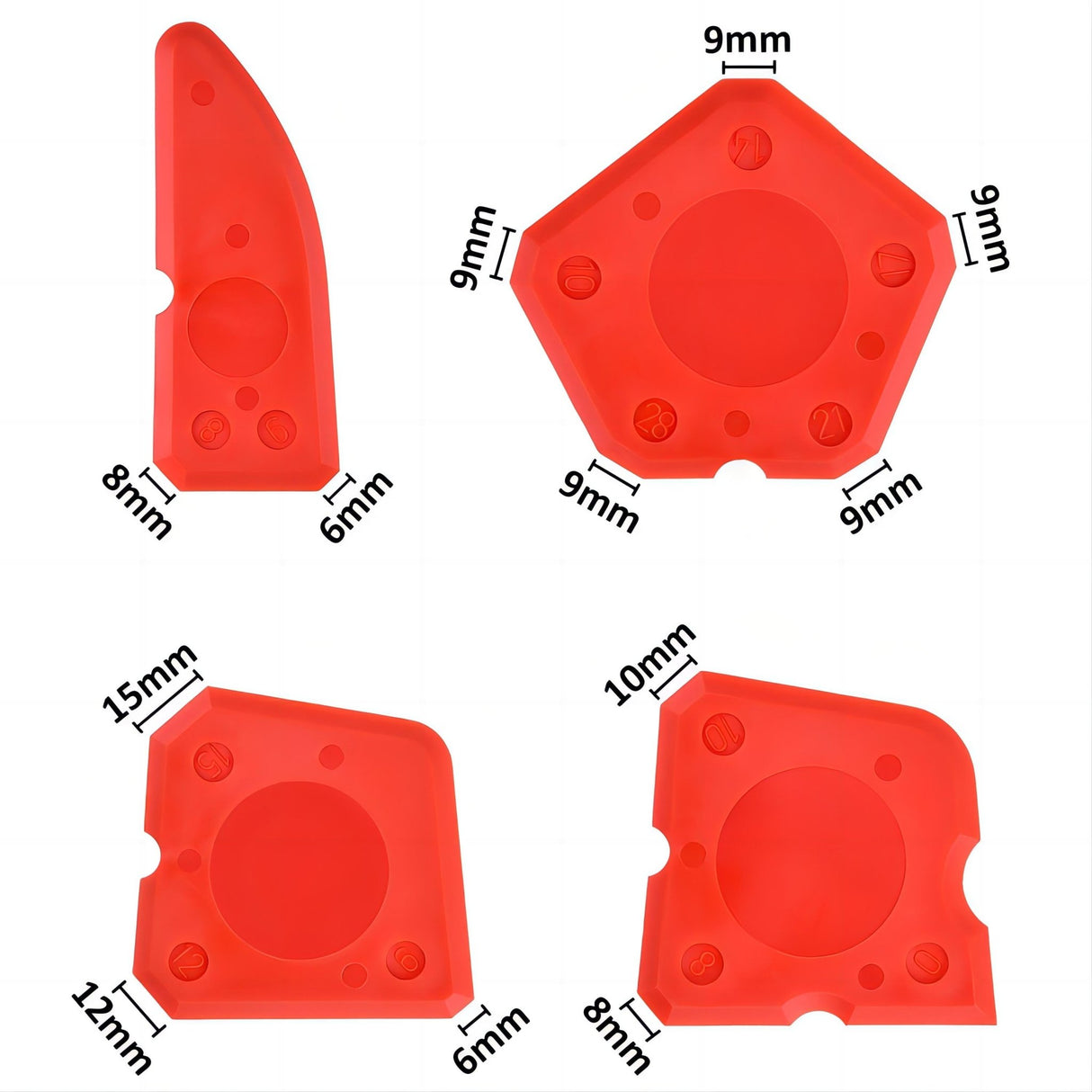Tooltech Xpert 160019 4PC Caulk & Grout Finishing Tools Kit - Mississauga Hardware Centre Inc