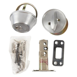Toolway 100127 DEADBOLT SINGLE CYLINDER SATIN CHROME (COMMERCIAL) - Mississauga Hardware Centre Inc