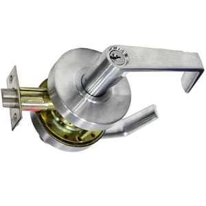 Toolway 100880 DOOR LOCK LEVER SET ENTRY SATIN CHROME (COMMERCIAL) BENT HANDLE - Mississauga Hardware Centre Inc