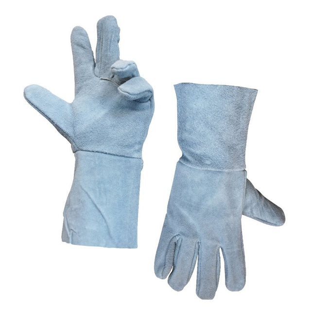 Toolway 105536 Leather Welders Gloves Gray Long Cuff - Mississauga Hardware Centre Inc