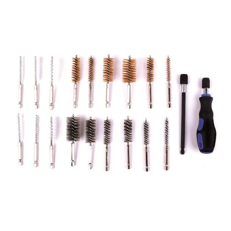 Toolway 733339 20PC PIPE CLEANING BRUSHES KIT HEX SHANK 1 / 4IN - Mississauga Hardware Centre Inc