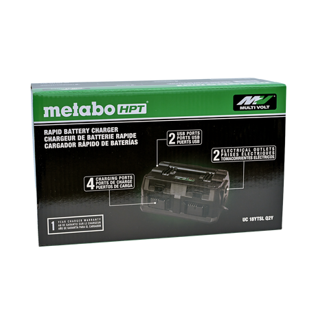 metabo HPT UC18YTSLQ2YM 4 Port 18V/36V Lithium Ion Battery Charger