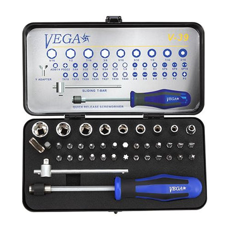 VEGA 39 PC Bit, Socket & Hand Driver Set - Mississauga Hardware Centre Inc