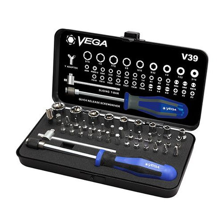 VEGA 39 PC Bit, Socket & Hand Driver Set - Mississauga Hardware Centre Inc