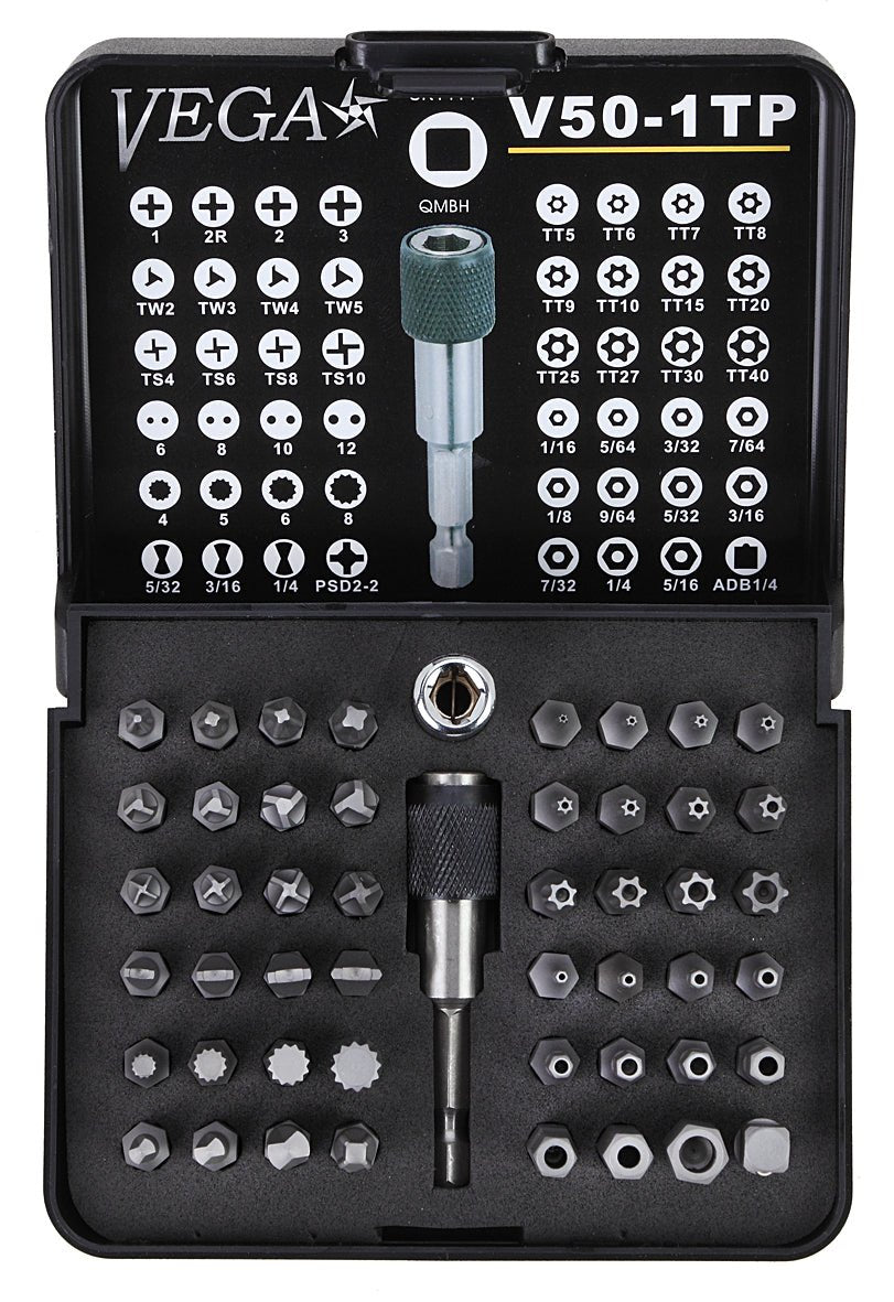 VEGA V50 - 1TP 50pc Driver Bit Set (Tamper) - Mississauga Hardware Centre IncVegaV50-1TP