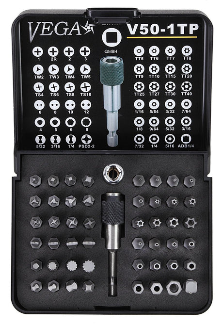 VEGA V50 - 1TP 50pc Driver Bit Set (Tamper) - Mississauga Hardware Centre IncVegaV50-1TP