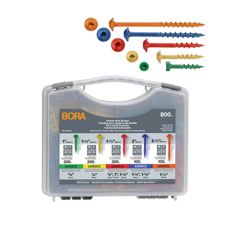 BORA BR-A180203 800-Piece Coarse Pocket Hole Screws