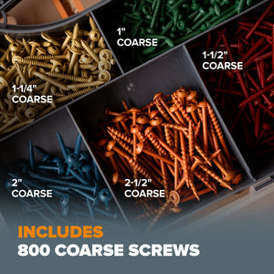 BORA BR-A180203 800-Piece Coarse Pocket Hole Screws