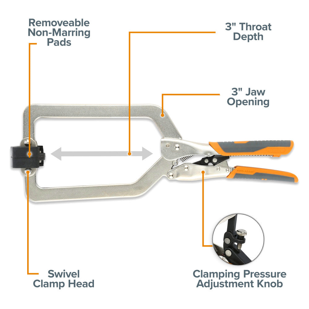 BORA BR-G060402 Auto Multi-Purpose C Clamp, 6-Inch