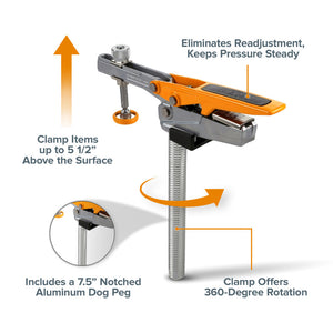 BORA BR-G090101 Auto Adjust Horizontal Dog Clamp