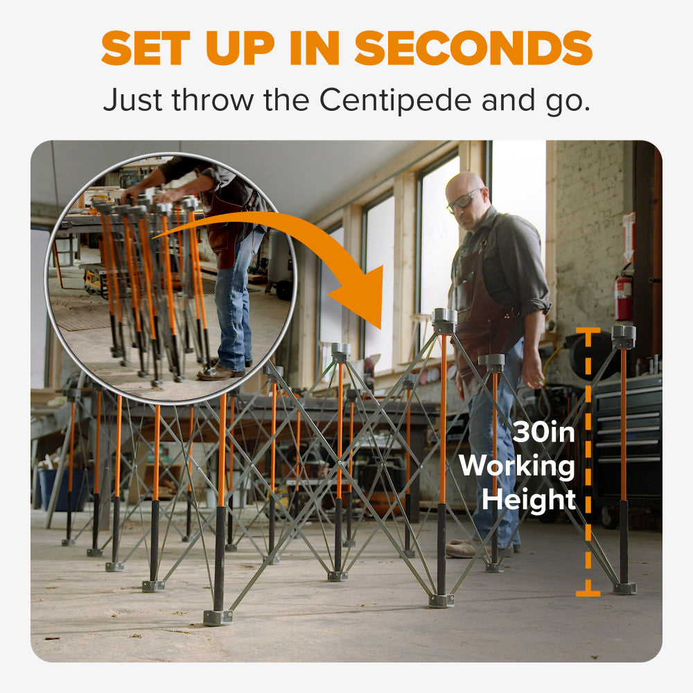 BORA CK15S Centipede 4ft x 8ft x 30in Unit, 4 X-Cups, 4 Clamps, C/S Bag