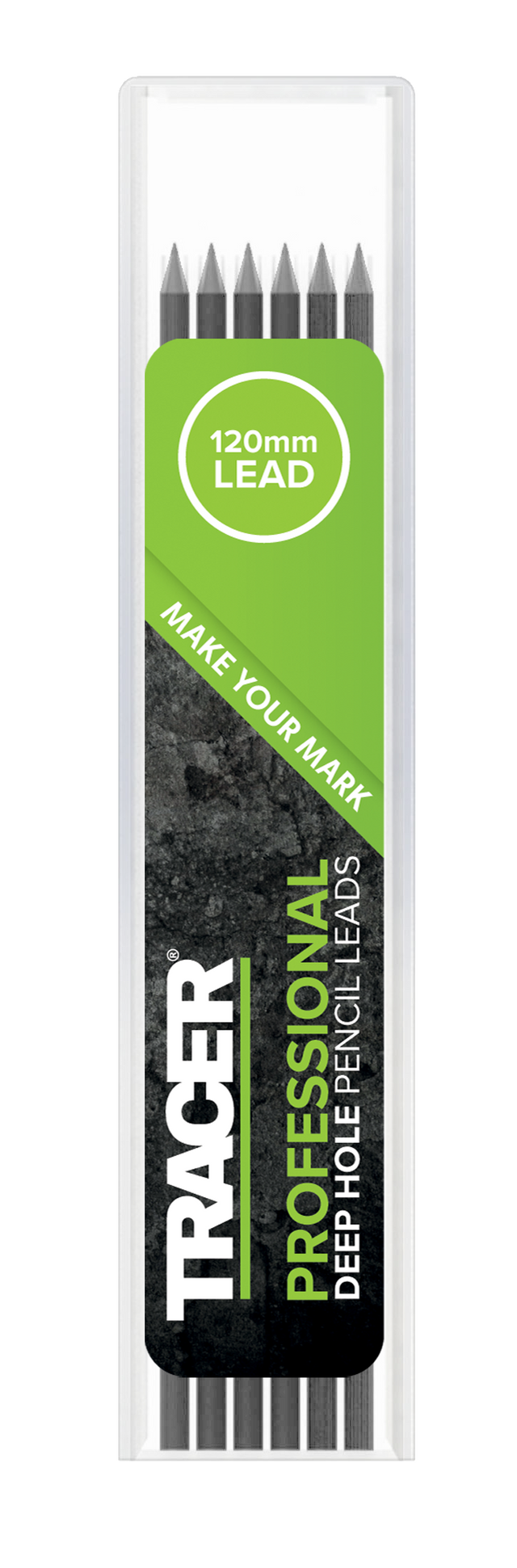Tracer professional deep hole pencil leads packaging with green label