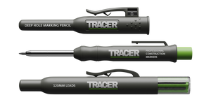 TRACER AMK1 Deep Hole Construction Pencil w/ Replacement Lead set