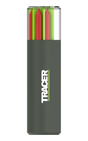 Tracer pen case with colored pens on a white background