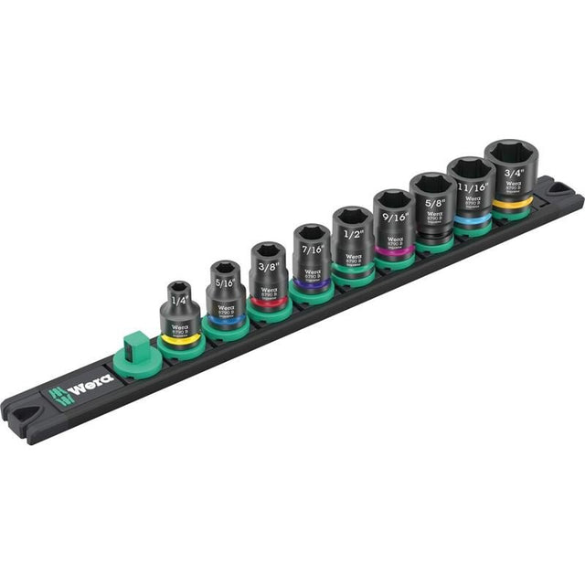 Wera 05005452001 9608 Magnetic rail B Impaktor Imperial 1, 9 pieces - Mississauga Hardware Centre Inc
