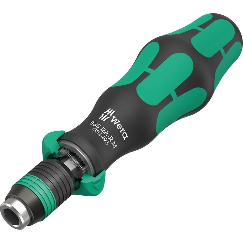 Wera 05051493001 838 RA - R M Bitholding screwdriver with ratchet functionality, 1/4in, 1/4in x 123.5 mm - Mississauga Hardware Centre Inc