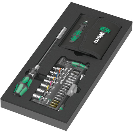 WERA 9750 Foam insert Kraftform Kompakt and Tool - Check PLUS set 1, 57 pieces - Mississauga Hardware Centre Inc