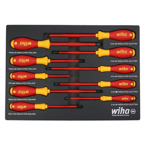 WIHA 32080 10 PIECE INSULATED SOFTFINISH CUSHION GRIP SCREWDRIVER TRAY SET - Mississauga Hardware Centre Inc