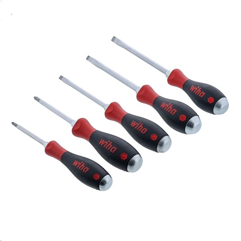 WIHA 53095 5 PIECE SOFTFINISH HEAVY DUTY SLOTTED AND PHILLIPS SCREWDRIVER SET - Mississauga Hardware Centre Inc