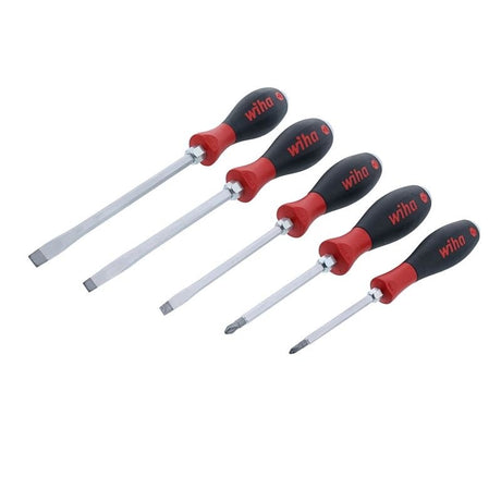 WIHA 53095 5 PIECE SOFTFINISH HEAVY DUTY SLOTTED AND PHILLIPS SCREWDRIVER SET - Mississauga Hardware Centre Inc
