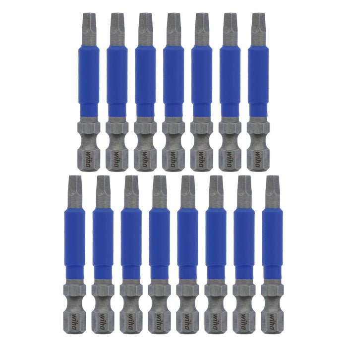 WIHA - 70265 TerminatorBlue Impact Bit Square 2 - 2 Inch - 15 Pack - Mississauga Hardware Centre Inc