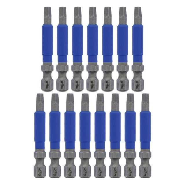 WIHA - 70265 TerminatorBlue Impact Bit Square 2 - 2 Inch - 15 Pack - Mississauga Hardware Centre Inc