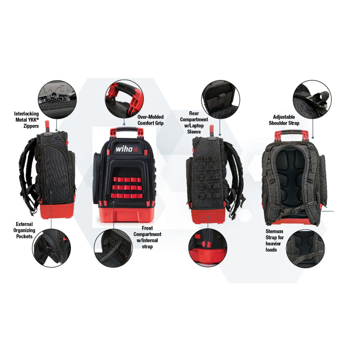 WIHA 91870 16 PIECE APPRENTICE ELECTRICIAN'S INSULATED TOOL KIT IN HEAVY DUTY BACKPACK - Mississauga Hardware Centre Inc
