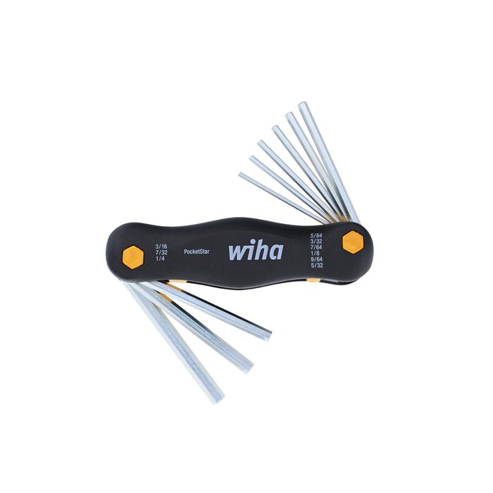 Wiha PocketStar Fold Out Hex 9 Piece Inch Set 5/64in - 1/4in - Mississauga Hardware Centre IncWiha ToolsWIHA-35197