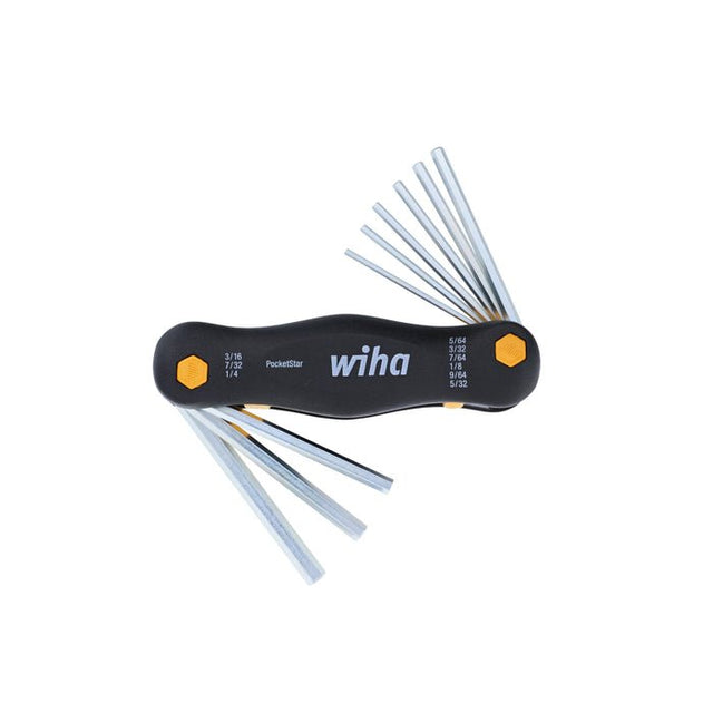 Wiha PocketStar Fold Out Hex 9 Piece Inch Set 5/64in - 1/4in - Mississauga Hardware Centre IncWiha ToolsWIHA-35197