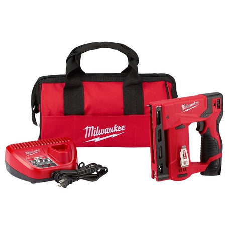 2447 - 21 M12 12 Volt Lithium - Ion Cordless 3/8 in. Crown Stapler Kit - Mississauga Hardware Centre IncMilwaukee2447-21