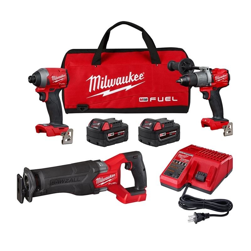2998 - 23 M18 FUEL 18 Volt Lithium - Ion Brushless Cordless 3 - Piece Combo Kit - Mississauga Hardware Centre Inc