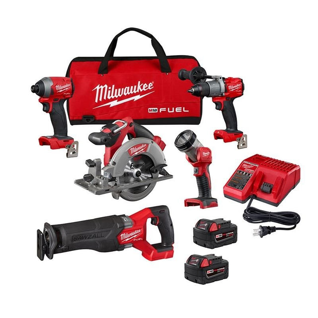 2998 - 25 M18 FUEL 18 Volt Lithium - Ion Brushless Cordless 5 Tool Combo Kit - Mississauga Hardware Centre Inc