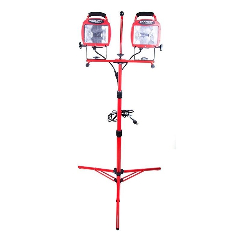 4 - Level Twin Halogen Work Lights w / Adj. Tripod - Mississauga Hardware Centre IncTOOLWAY140512