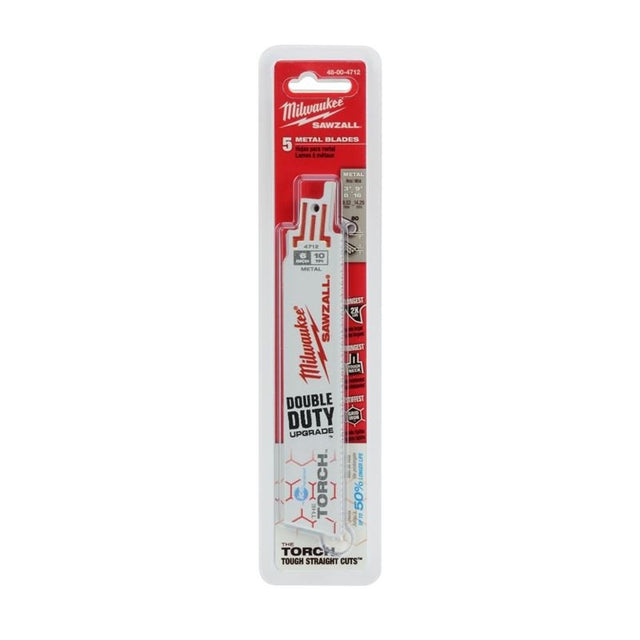 48 - 00 - 4712 6 in. 10 TPI THE TORCH Ice Hardened SAWZALL Blades (5 Pack) - Mississauga Hardware Centre IncMilwaukee48-00-4712