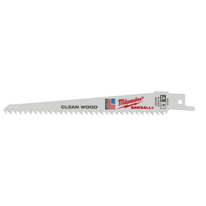 48 - 00 - 5015 6 in. 6 TPI Fleam Ground SAWZALL Blades - 5 Pack - Mississauga Hardware Centre IncMilwaukee48-00-5015