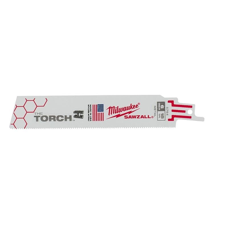 48 - 00 - 8784 6 in. 18 TPI THE TORCH SAWZALL Blade - 25 Pack - Mississauga Hardware Centre IncMilwaukee48-00-8784