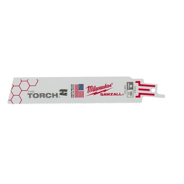 48 - 00 - 8784 6 in. 18 TPI THE TORCH SAWZALL Blade - 25 Pack - Mississauga Hardware Centre IncMilwaukee48-00-8784