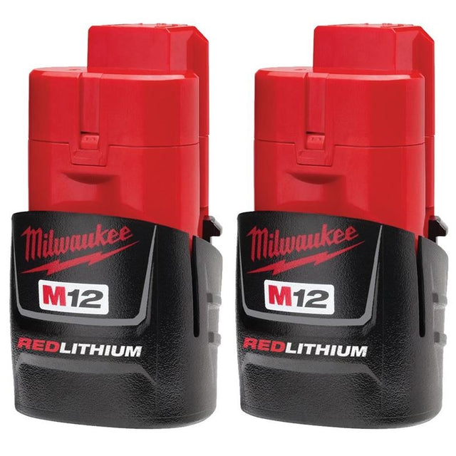 48 - 11 - 2411 M12 REDLITHIUM 1.5Ah Compact Battery Pack - 2 Piece - Mississauga Hardware Centre IncMilwaukee48-11-2411