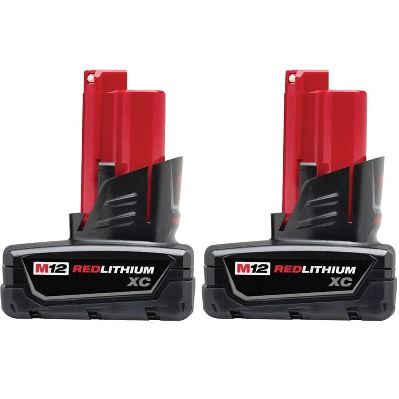 48 - 11 - 2412 M12 REDLITHIUM XC 3.0Ah Battery - 2 Piece - Mississauga Hardware Centre IncMilwaukee48-11-2412