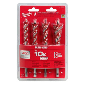 48 - 13 - 0400 Speed Feed Wood Bit Set - 4 Piece - Mississauga Hardware Centre IncMilwaukee48-13-0400