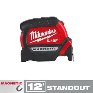 48 - 22 - 0317 5M/16Ft Compact Magnetic Tape Measure - Mississauga Hardware Centre Inc