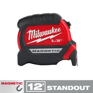48 - 22 - 0326 8M/26Ft Compact Magnetic Tape Measure - Mississauga Hardware Centre Inc