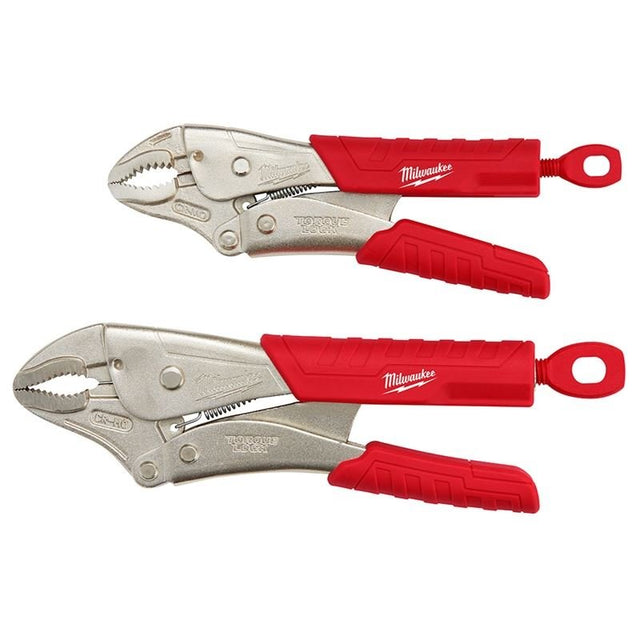 48 - 22 - 3402 7 in. & 10 in. TORQUE LOCK Curved Jaw Locking Pliers Set With Grip - 2 Piece - Mississauga Hardware Centre IncMilwaukee48-22-3402