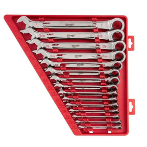 48 - 22 - 9416 Ratcheting Combination Wrench Set - SAE - 15 Piece - Mississauga Hardware Centre IncMilwaukee48-22-9416