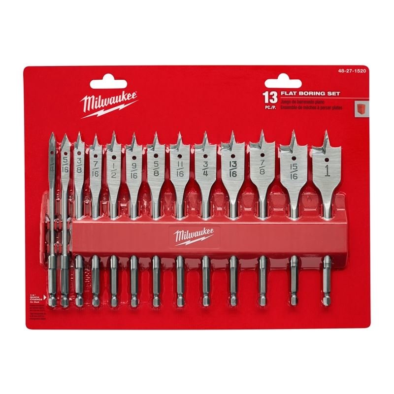 48 - 27 - 1520 13 PC Flat Boring Bit Set - Mississauga Hardware Centre Inc