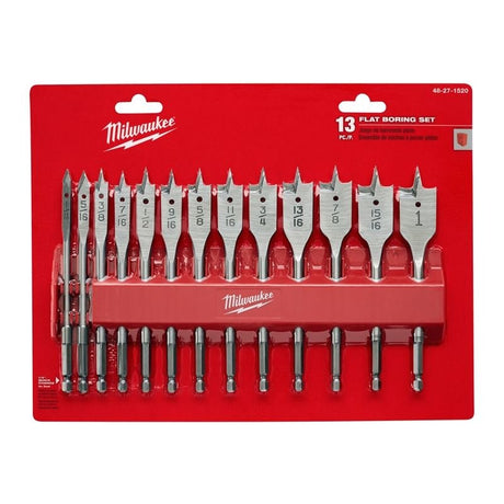 48 - 27 - 1520 13 PC Flat Boring Bit Set - Mississauga Hardware Centre Inc