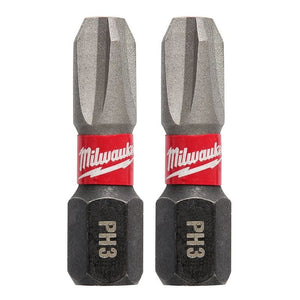 48 - 32 - 4413 SHOCKWAVE 2 - Piece Impact Phillips 3 Insert Bits - Mississauga Hardware Centre IncMilwaukee48-32-4413