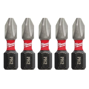 48 - 32 - 4601 SHOCKWAVE Impact Phillips 2 Insert Bits (5 Pack) - Mississauga Hardware Centre IncMilwaukee48-32-4601